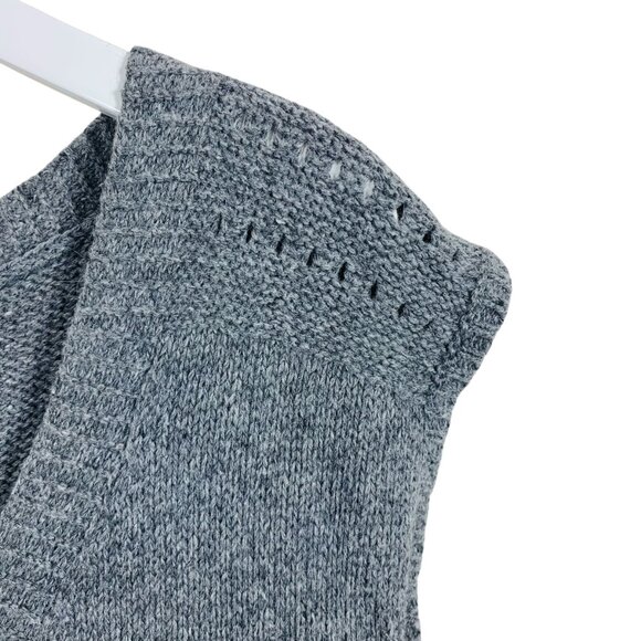 knit sleeveless v-neck grey knit dress sweater Zara knit size large - Picture 9 of 16